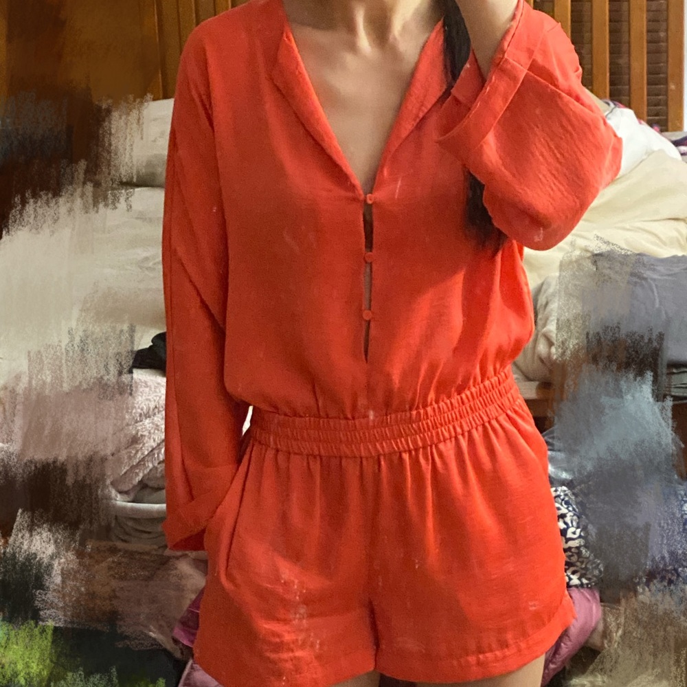orange romper